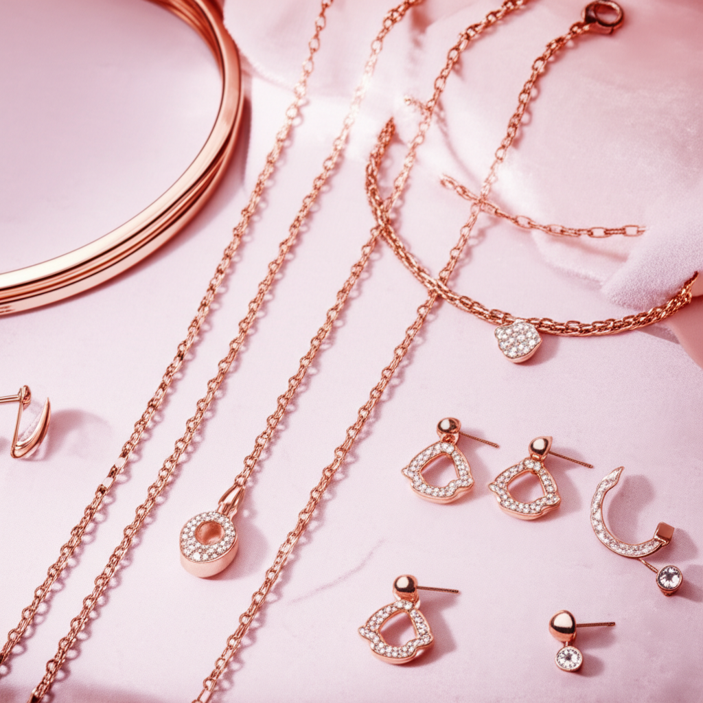 Rose gold accessories